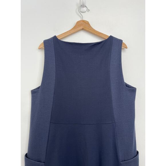 NWT COS Wool-Blend Mixed Media A-Line Minimalist Jumper Shift Dress Pocket Large - Picture 5 of 13